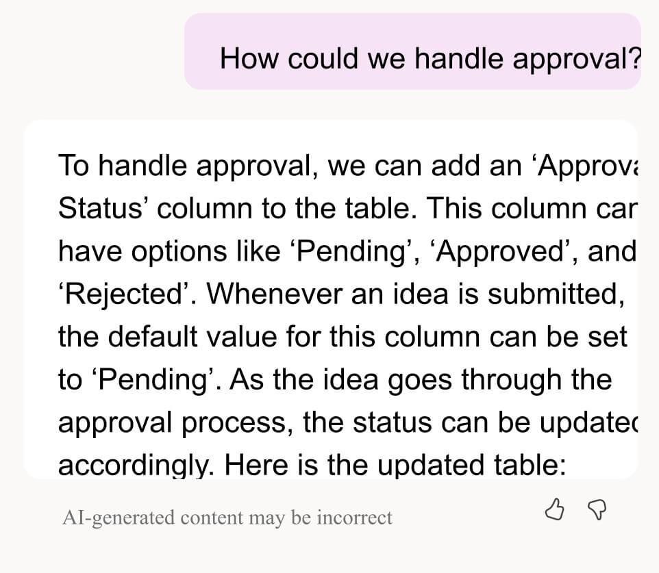 Example of Copilot in Power Apps