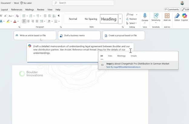 Use Copilot to summary content