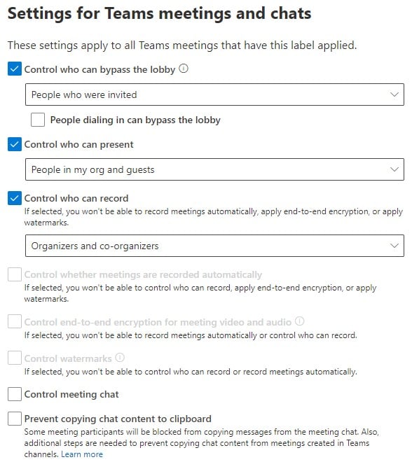 Apply Meeting Protection Tiers by Sensitivity