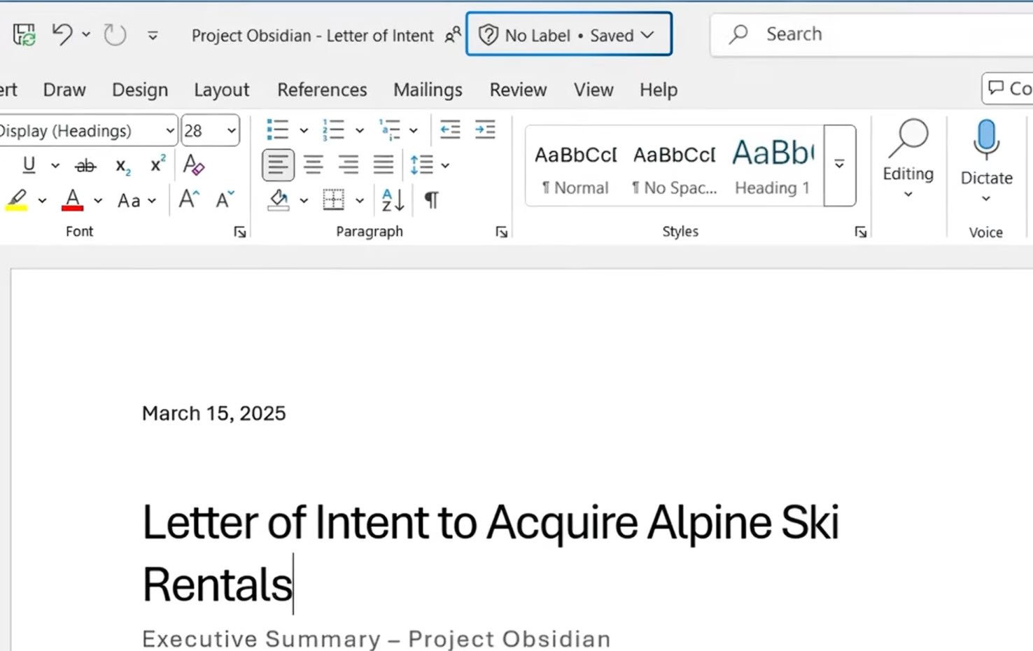 example of Microsoft Purview DLP