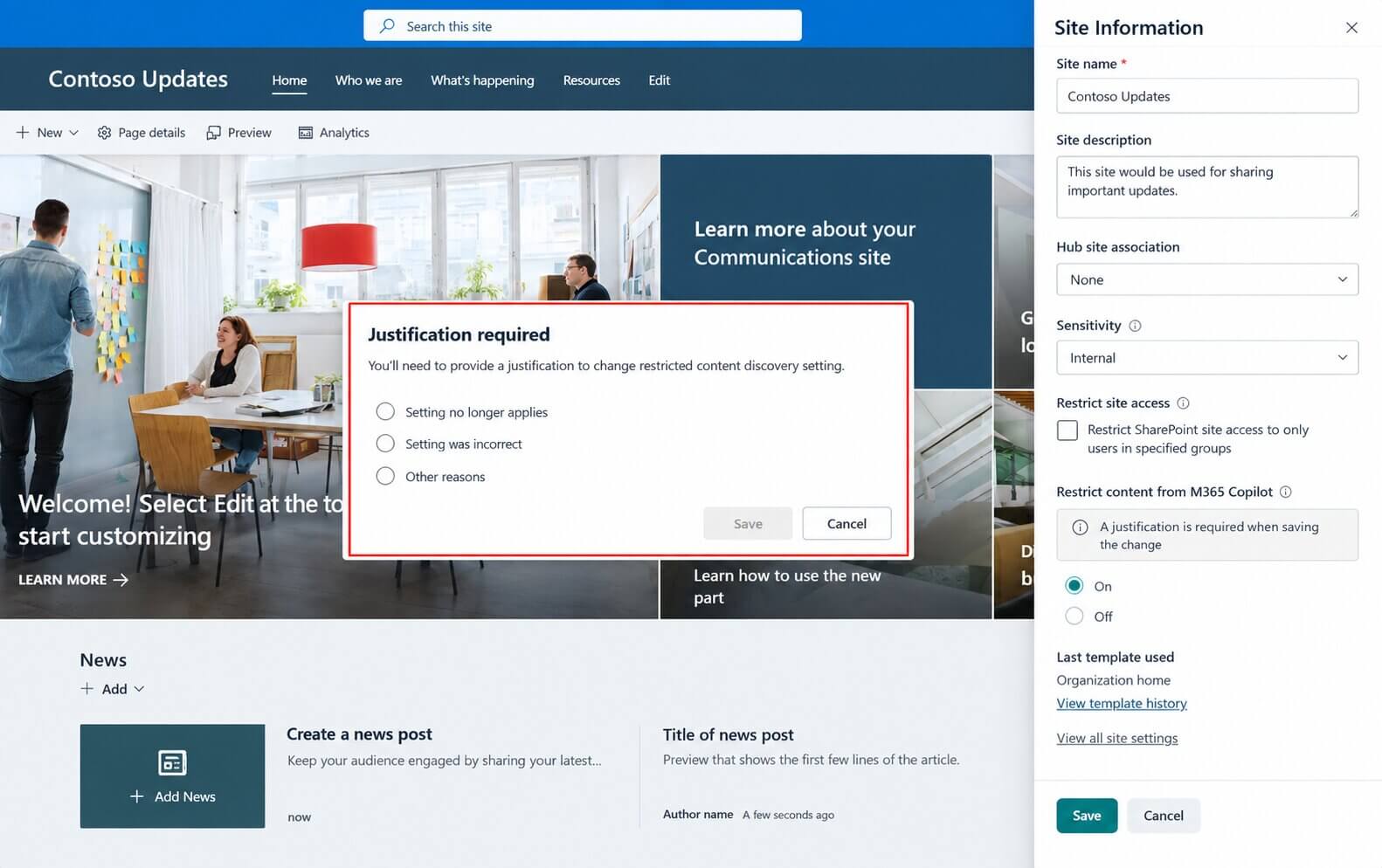 justification-restricted-content-sharepoint