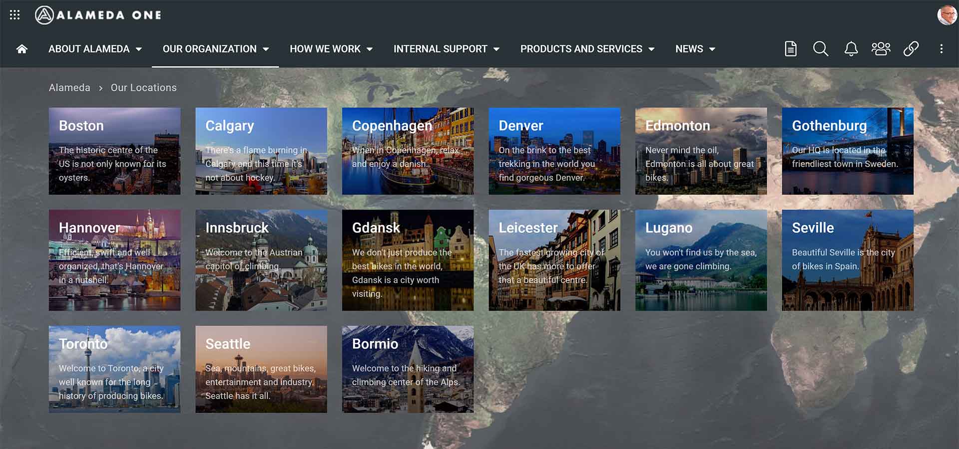 Image 2: Landing page for Our locations